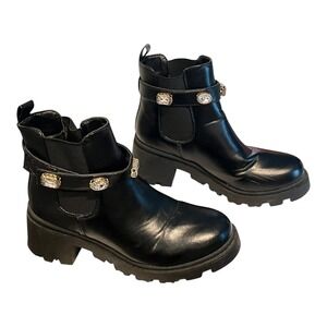 Sugar SGR Favorite Chunky Heel Boots  Black Sz 8.5 M